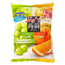 ORIHIRO 袋裝蒟蒻果凍 玫瑰香橙口味 240g